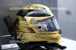 27.08.2011 Spa Francorchamps, Belgium,  Special edition Michael Schumacher (GER), Mercedes GP Petronas F1 Team helmet - Formula 1 World Championship, Rd 12, Belgian Grand Prix, Saturday Practice