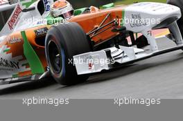 27.08.2011 Spa Francorchamps, Belgium,  Adrian Sutil (GER), Force India  - Formula 1 World Championship, Rd 12, Belgian Grand Prix, Saturday Qualifying