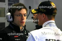 27.08.2011 Spa Francorchamps, Belgium,  Peter Bonnington (GBR), Race engineer of Michael Schumacher (GER), Mercedes GP  - Formula 1 World Championship, Rd 12, Belgian Grand Prix, Saturday Practice