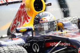27.08.2011 Spa Francorchamps, Belgium,  Sebastian Vettel (GER), Red Bull Racing - Formula 1 World Championship, Rd 12, Belgian Grand Prix, Saturday Practice