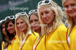 28.08.2011 Spa Francorchamps, Belgium,  Grid girls - Formula 1 World Championship, Rd 12, Belgian Grand Prix, Sunday