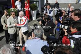 28.08.2011 Spa Francorchamps, Belgium,  jacky Ickx (BEL) and John Surtees (GBR) - Formula 1 World Championship, Rd 12, Belgian Grand Prix, Sunday