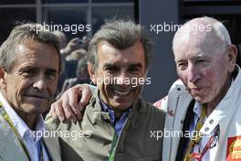 28.08.2011 Spa Francorchamps, Belgium,  Jacky Ickx (BEL) and John Surtees (GBR)  - Formula 1 World Championship, Rd 12, Belgian Grand Prix, Sunday