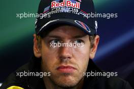 25.08.2011 Spa Francorchamps, Belgium,  Press conference, Sebastian Vettel (GER), Red Bull Racing  - Formula 1 World Championship, Rd 12, Belgian Grand Prix, Thursday