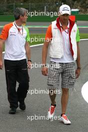 25.08.2011 Spa Francorchamps, Belgium,  Adrian Sutil (GER), Force India  - Formula 1 World Championship, Rd 12, Belgian Grand Prix, Thursday