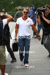 25.08.2011 Spa Francorchamps, Belgium,  Michael Schumacher (GER), Mercedes GP Petronas F1 Team - Formula 1 World Championship, Rd 12, Belgian Grand Prix, Thursday