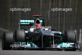 25.11.2011 Interlargos, Brazil,  Michael Schumacher (GER), Mercedes GP  - Formula 1 World Championship, Rd 19, Brazilian Grand Prix, Friday Practice