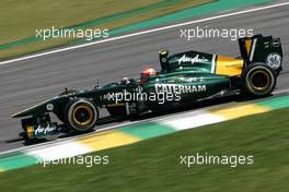 25.11.2011 Interlargos, Brazil,  Jarno Trulli (ITA), Team Lotus  - Formula 1 World Championship, Rd 19, Brazilian Grand Prix, Friday Practice
