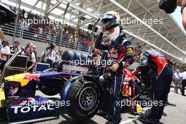 27.11.2011 Sao Paulo, Brazil, Sebastian Vettel (GER), Red Bull Racing  - Formula 1 World Championship, Rd 19, Brazilian Grand Prix, Sunday Pre-Race Grid