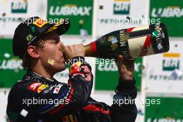 27.11.2011 Sao Paulo, Brazil, Sebastian Vettel (GER), Red Bull Racing  - Formula 1 World Championship, Rd 19, Brazilian Grand Prix, Sunday Podium