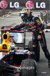 27.11.2011 Interlargos, Brazil,  Sebastian Vettel (GER), Red Bull Racing  - Formula 1 World Championship, Rd 19, Brazilian Grand Prix, Sunday Podium