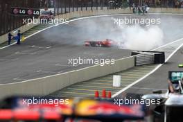 27.11.2011 Interlargos, Brazil,  Felipe Massa (BRA), Scuderia Ferrari makes donuts - Formula 1 World Championship, Rd 19, Brazilian Grand Prix, Sunday Podium