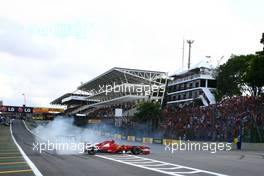 27.11.2011 Interlargos, Brazil,  Felipe Massa (BRA), Scuderia Ferrari makes donuts - Formula 1 World Championship, Rd 19, Brazilian Grand Prix, Sunday Race