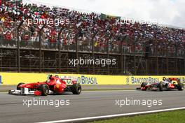 27.11.2011 Sao Paulo, Brazil, Felipe Massa (BRA), Scuderia Ferrari leads Lewis Hamilton (GBR), McLaren Mercedes  - Formula 1 World Championship, Rd 19, Brazilian Grand Prix, Sunday Race