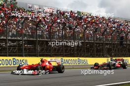 27.11.2011 Sao Paulo, Brazil, Felipe Massa (BRA), Scuderia Ferrari leads Lewis Hamilton (GBR), McLaren Mercedes  - Formula 1 World Championship, Rd 19, Brazilian Grand Prix, Sunday Race