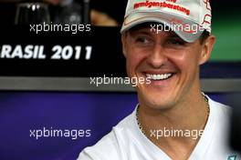 24.11.2011 Interlargos, Brazil,  Michael Schumacher (GER), Mercedes GP  - Formula 1 World Championship, Rd 19, Brazilian Grand Prix, Thursday Press Conference