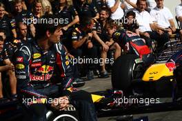 24.11.2011 Sao Paulo, Brazil, Mark Webber (AUS), Red Bull Racing and Sebastian Vettel (GER), Red Bull Racing  - Formula 1 World Championship, Rd 19, Brazilian Grand Prix, Thursday