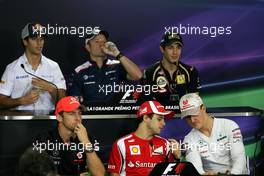 24.11.2011 Interlargos, Brazil,  Felipe Massa (BRA), Scuderia Ferrari and Michael Schumacher (GER), Mercedes GP  - Formula 1 World Championship, Rd 19, Brazilian Grand Prix, Thursday Press Conference