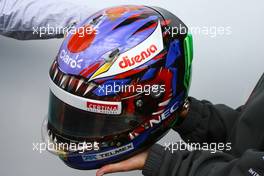 24.11.2011 Interlargos, Brazil,  Helmet of Kamui Kobayashi (JAP), Sauber F1 Team  - Formula 1 World Championship, Rd 19, Brazilian Grand Prix, Thursday