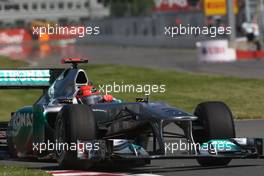 10.06.2011 Montreal, Canada,  Michael Schumacher (GER), Mercedes GP  - Formula 1 World Championship, Rd 07, Canadian Grand Prix, Friday Practice