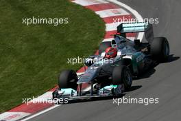 10.06.2011 Montreal, Canada,  Michael Schumacher (GER), Mercedes GP  - Formula 1 World Championship, Rd 07, Canadian Grand Prix, Friday Practice
