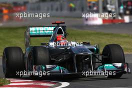 10.06.2011 Montreal, Canada,  Michael Schumacher (GER), Mercedes GP  - Formula 1 World Championship, Rd 07, Canadian Grand Prix, Friday Practice