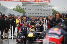 12.06.2011 Montreal, Canada,  Mark Webber (AUS), Red Bull Racing - Formula 1 World Championship, Rd 07, Canadian Grand Prix, Sunday Pre-Race Grid