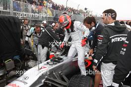 12.06.2011 Montreal, Canada,  Michael Schumacher (GER), Mercedes GP Petronas F1 Team - Formula 1 World Championship, Rd 07, Canadian Grand Prix, Sunday Pre-Race Grid