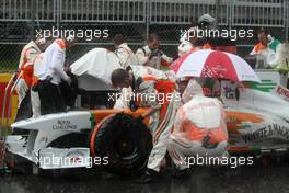 12.06.2011 Montreal, Canada,  Adrian Sutil (GER), Force India  - Formula 1 World Championship, Rd 07, Canadian Grand Prix, Sunday Pre-Race Grid