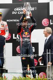 12.06.2011 Montreal, Canada,  Mark Webber (AUS), Red Bull Racing - Formula 1 World Championship, Rd 07, Canadian Grand Prix, Sunday Podium