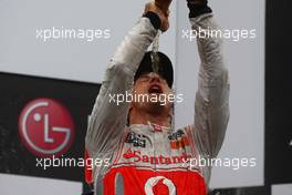 12.06.2011 Montreal, Canada,  Jenson Button (GBR), McLaren Mercedes - Formula 1 World Championship, Rd 07, Canadian Grand Prix, Sunday Podium