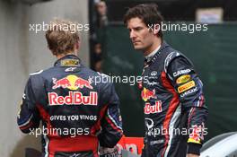 12.06.2011 Montreal, Canada,  Sebastian Vettel (GER), Red Bull Racing and Mark Webber (AUS), Red Bull Racing - Formula 1 World Championship, Rd 07, Canadian Grand Prix, Sunday Podium