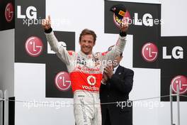 12.06.2011 Montreal, Canada,  Jenson Button (GBR), McLaren Mercedes - Formula 1 World Championship, Rd 07, Canadian Grand Prix, Sunday Podium