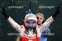 12.06.2011 Montreal, Canada,  Jenson Button (GBR), McLaren Mercedes - Formula 1 World Championship, Rd 07, Canadian Grand Prix, Sunday Podium
