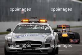 12.06.2011 Montreal, Canada,  Safety cars leads Sebastian Vettel (GER), Red Bull Racing - Formula 1 World Championship, Rd 07, Canadian Grand Prix, Sunday Race