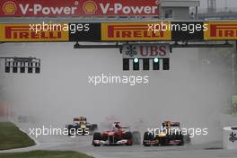 12.06.2011 Montreal, Canada,  Fernando Alonso (ESP), Scuderia Ferrari and Sebastian Vettel (GER), Red Bull Racing - Formula 1 World Championship, Rd 07, Canadian Grand Prix, Sunday Race