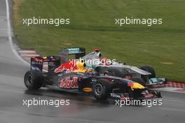 12.06.2011 Montreal, Canada,  Mark Webber (AUS), Red Bull Racing and Michael Schumacher (GER), Mercedes GP Petronas F1 Team - Formula 1 World Championship, Rd 07, Canadian Grand Prix, Sunday Race