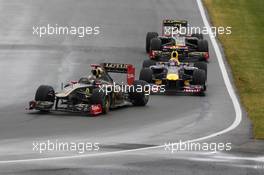 12.06.2011 Montreal, Canada, Nick Heidfel (DEU) Lotus Renault GP , Mark Webber (AUS) Red Bull Racing, Vitali Petrov (RUS) Lotus Renault GP  - Formula 1 World Championship, Rd 7, Canadian Grand Prix, Sunday Race