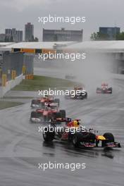 12.06.2011 Montreal, Canada,  Sebastian Vettel (GER), Red Bull Racing leads Fernando Alonso (ESP), Scuderia Ferrari - Formula 1 World Championship, Rd 07, Canadian Grand Prix, Sunday Race