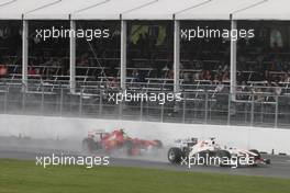 12.06.2011 Montreal, Canada,  Kamui Kobayashi (JAP), Sauber F1 Team and Felipe Massa (BRA), Scuderia Ferrari - Formula 1 World Championship, Rd 07, Canadian Grand Prix, Sunday Race