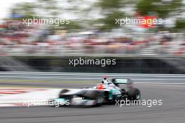 11.06.2011 Montreal, Canada,  Michael Schumacher (GER), Mercedes GP Petronas F1 Team - Formula 1 World Championship, Rd 07, Canadian Grand Prix, Saturday Practice