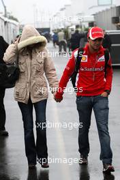 12.06.2011 Montreal, Canada,  Rafaela Bassi (BRA), Wife of Felipe Massa, Felipe Massa (BRA), Scuderia Ferrari - Formula 1 World Championship, Rd 07, Canadian Grand Prix, Sunday