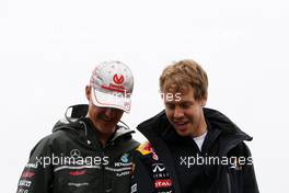 12.06.2011 Montreal, Canada,  Michael Schumacher (GER), Mercedes GP Petronas F1 Team,Sebastian Vettel (GER), Red Bull Racing - Formula 1 World Championship, Rd 07, Canadian Grand Prix, Sunday