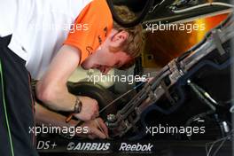 09.06.2011 Montreal, Canada,  Force India F1 Team mechanic - Formula 1 World Championship, Rd 07, Canadian Grand Prix, Thursday