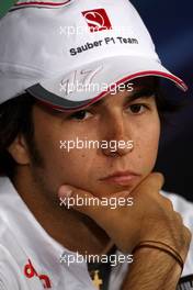 09.06.2011 Montreal, Canada,  Sergio Pérez (MEX), Sauber F1 Team - Formula 1 World Championship, Rd 07, Canadian Grand Prix, Thursday Press Conference