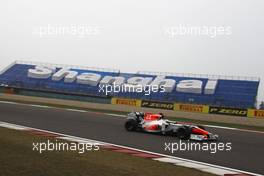 15.04.2011 Shanghai, China,  Narain Karthikeyan (IND), Hispania Racing Team, HRT  - Formula 1 World Championship, Rd 03, Chinese Grand Prix, Friday Practice