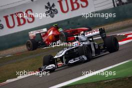 15.04.2011 Shanghai, China,  Rubens Barrichello (BRA), Williams F1 Team  - Formula 1 World Championship, Rd 03, Chinese Grand Prix, Friday Practice