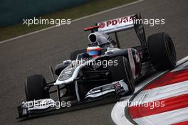 15.04.2011 Shanghai, China,  Rubens Barrichello (BRA), Williams F1 Team  - Formula 1 World Championship, Rd 03, Chinese Grand Prix, Friday Practice