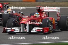 15.04.2011 Shanghai, China,  Fernando Alonso (ESP), Scuderia Ferrari and Lewis Hamilton (GBR), McLaren Mercedes  - Formula 1 World Championship, Rd 03, Chinese Grand Prix, Friday Practice