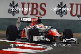 15.04.2011 Shanghai, China,  Narain Karthikeyan (IND), Hispania Racing Team, HRT  - Formula 1 World Championship, Rd 03, Chinese Grand Prix, Friday Practice